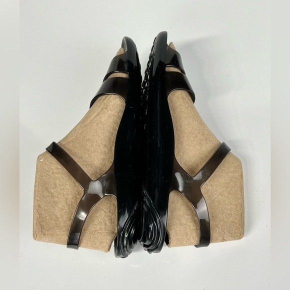 MELISSA Black strappy rubber sandals size 38. - Picture 3 of 9